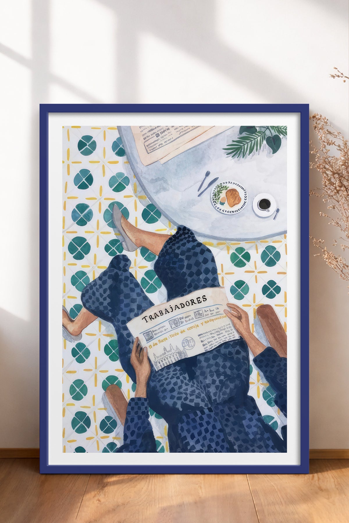 HOMEPACK Ahşap Çerçeveli Tablo Çerçeveli Poster Sanatsal Modern Duvar Dekoru TK-995
