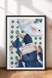 HOMEPACK Ahşap Çerçeveli Tablo Çerçeveli Poster Sanatsal Modern Duvar Dekoru TK-995