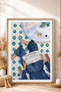 HOMEPACK Ahşap Çerçeveli Tablo Çerçeveli Poster Sanatsal Modern Duvar Dekoru TK-995