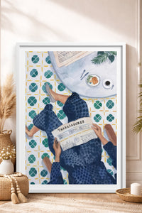 HOMEPACK Ahşap Çerçeveli Tablo Çerçeveli Poster Sanatsal Modern Duvar Dekoru TK-995