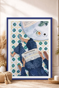HOMEPACK Ahşap Çerçeveli Tablo Çerçeveli Poster Sanatsal Modern Duvar Dekoru TK-995