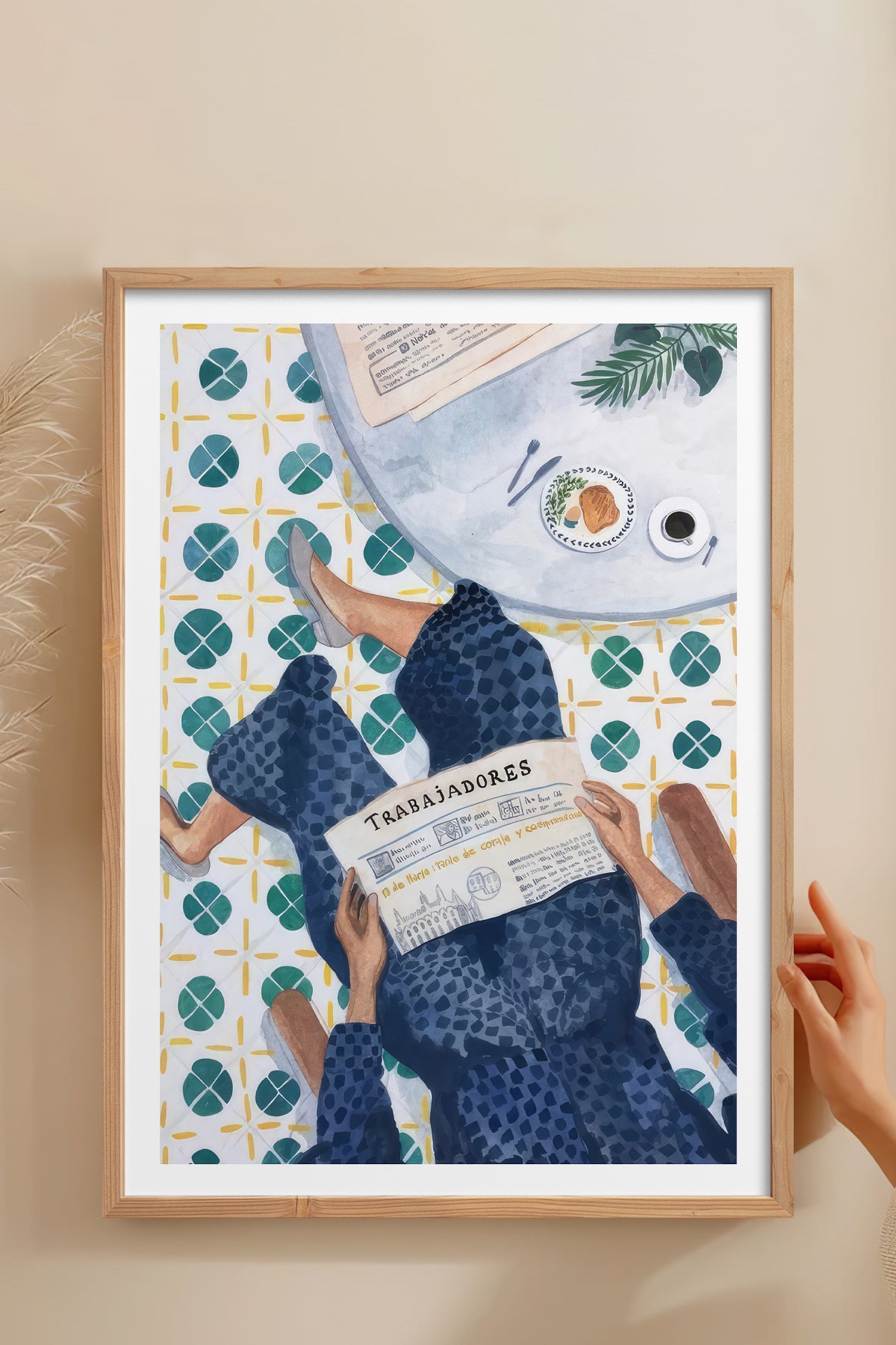 HOMEPACK Ahşap Çerçeveli Tablo Çerçeveli Poster Sanatsal Modern Duvar Dekoru TK-995