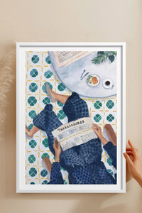 HOMEPACK Ahşap Çerçeveli Tablo Çerçeveli Poster Sanatsal Modern Duvar Dekoru TK-995