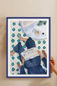 HOMEPACK Ahşap Çerçeveli Tablo Çerçeveli Poster Sanatsal Modern Duvar Dekoru TK-995