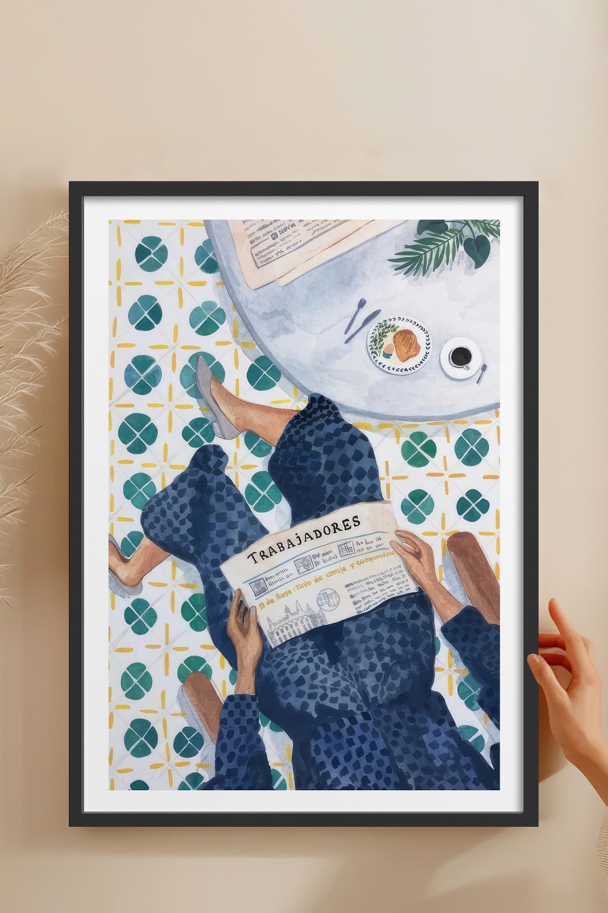 HOMEPACK Ahşap Çerçeveli Tablo Çerçeveli Poster Sanatsal Modern Duvar Dekoru TK-995