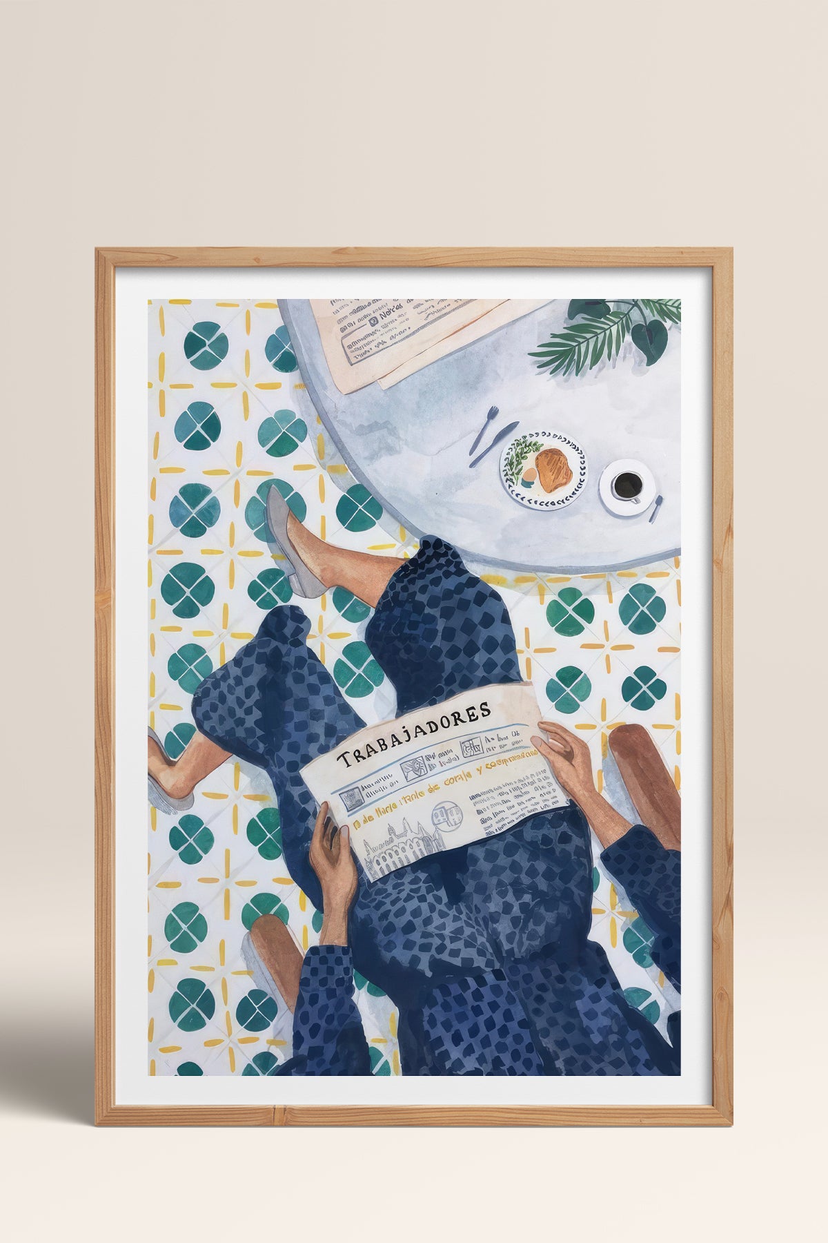 HOMEPACK Ahşap Çerçeveli Tablo Çerçeveli Poster Sanatsal Modern Duvar Dekoru TK-995