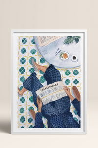 HOMEPACK Ahşap Çerçeveli Tablo Çerçeveli Poster Sanatsal Modern Duvar Dekoru TK-995