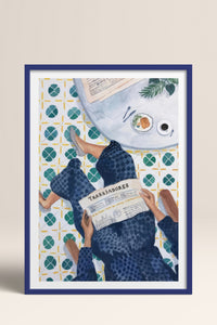 HOMEPACK Ahşap Çerçeveli Tablo Çerçeveli Poster Sanatsal Modern Duvar Dekoru TK-995