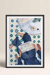 HOMEPACK Ahşap Çerçeveli Tablo Çerçeveli Poster Sanatsal Modern Duvar Dekoru TK-995