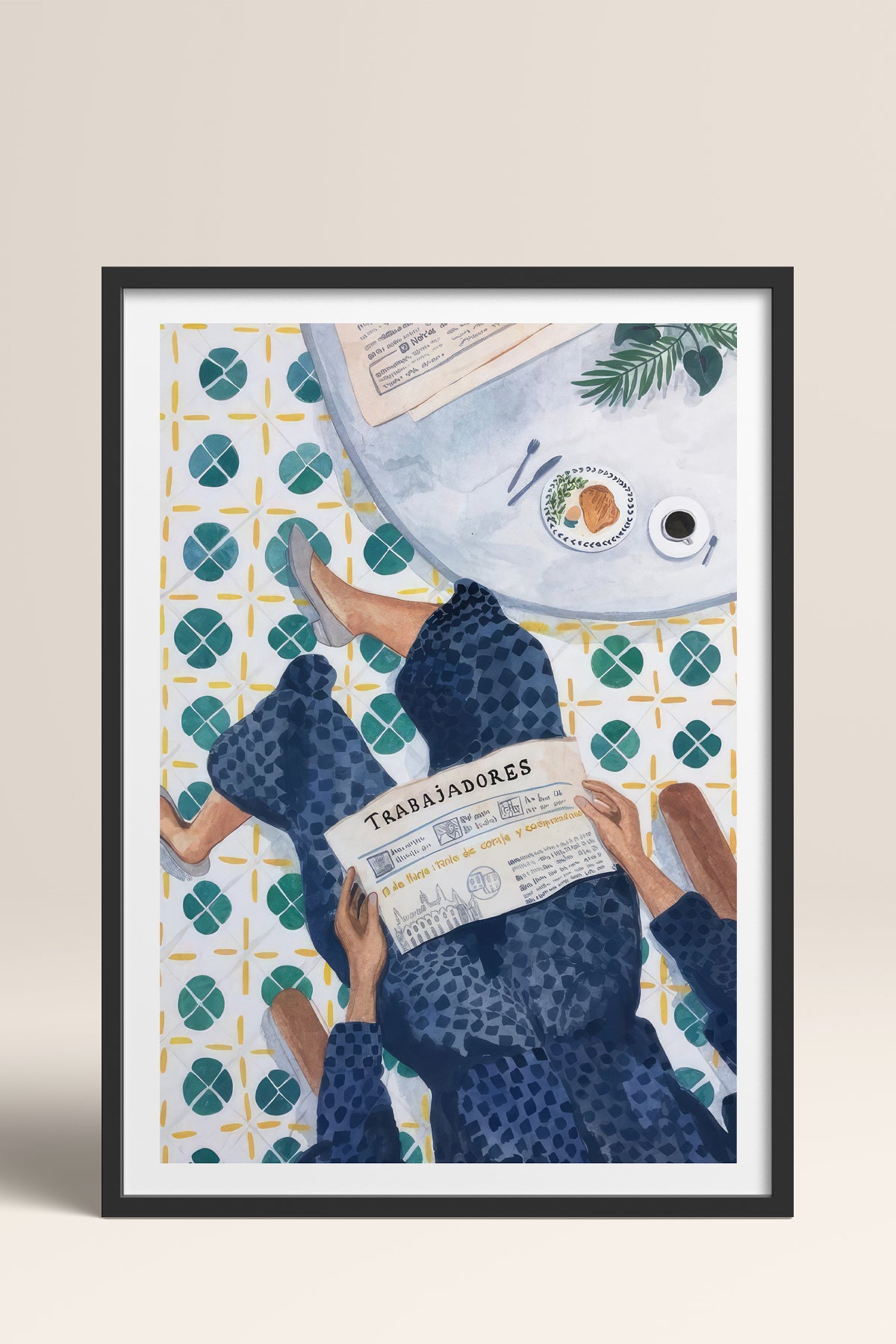 HOMEPACK Ahşap Çerçeveli Tablo Çerçeveli Poster Sanatsal Modern Duvar Dekoru TK-995