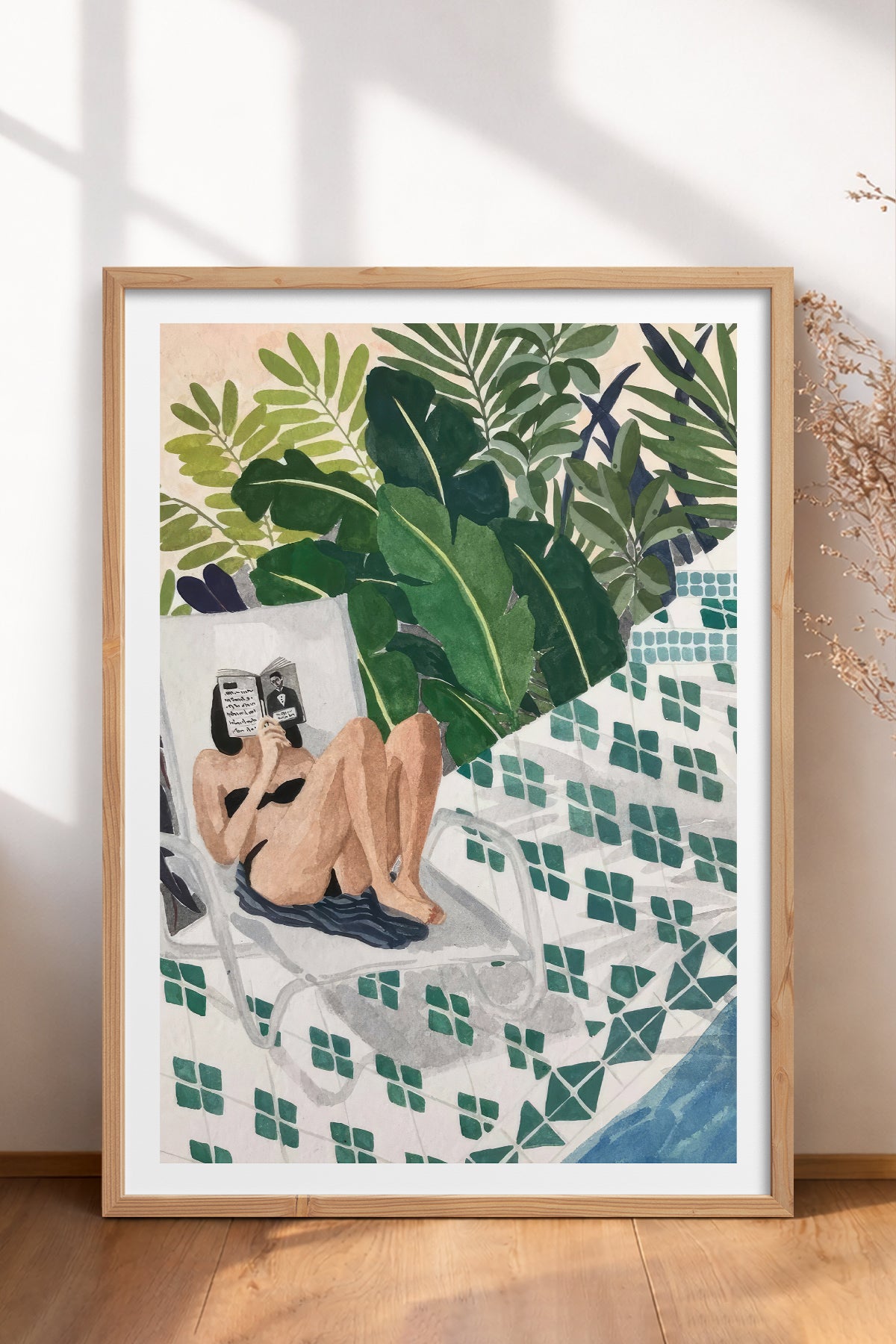 HOMEPACK Ahşap Çerçeveli Tablo Çerçeveli Poster Sanatsal Modern Duvar Dekoru TK-996