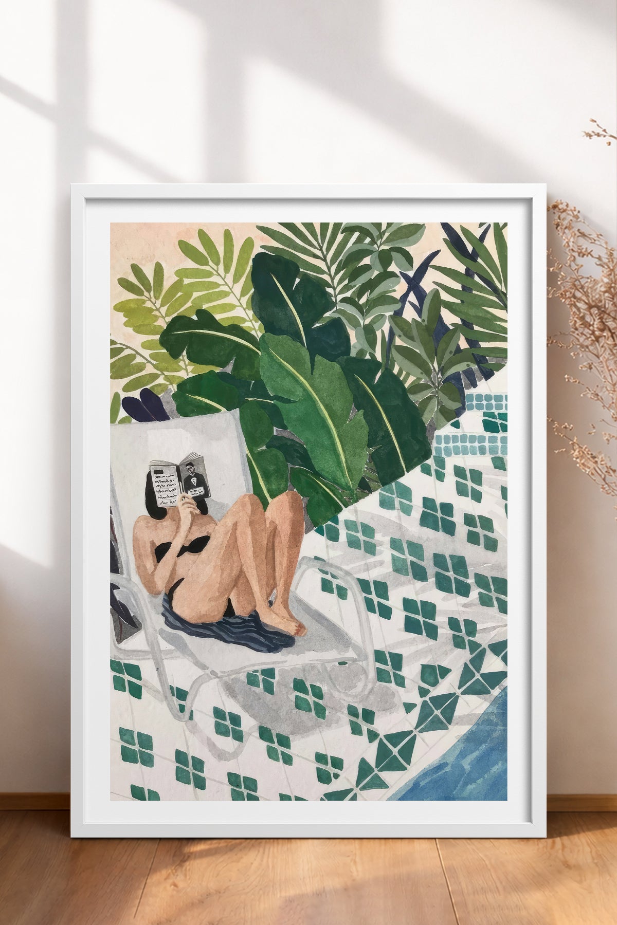 HOMEPACK Ahşap Çerçeveli Tablo Çerçeveli Poster Sanatsal Modern Duvar Dekoru TK-996