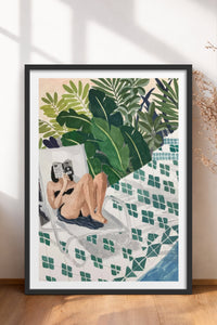 HOMEPACK Ahşap Çerçeveli Tablo Çerçeveli Poster Sanatsal Modern Duvar Dekoru TK-996