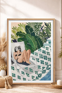 HOMEPACK Ahşap Çerçeveli Tablo Çerçeveli Poster Sanatsal Modern Duvar Dekoru TK-996