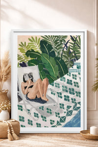 HOMEPACK Ahşap Çerçeveli Tablo Çerçeveli Poster Sanatsal Modern Duvar Dekoru TK-996