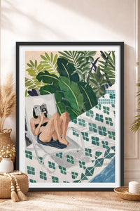 HOMEPACK Ahşap Çerçeveli Tablo Çerçeveli Poster Sanatsal Modern Duvar Dekoru TK-996