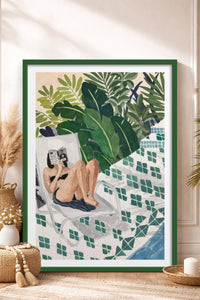 HOMEPACK Ahşap Çerçeveli Tablo Çerçeveli Poster Sanatsal Modern Duvar Dekoru TK-996