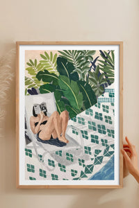 HOMEPACK Ahşap Çerçeveli Tablo Çerçeveli Poster Sanatsal Modern Duvar Dekoru TK-996