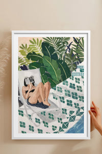 HOMEPACK Ahşap Çerçeveli Tablo Çerçeveli Poster Sanatsal Modern Duvar Dekoru TK-996
