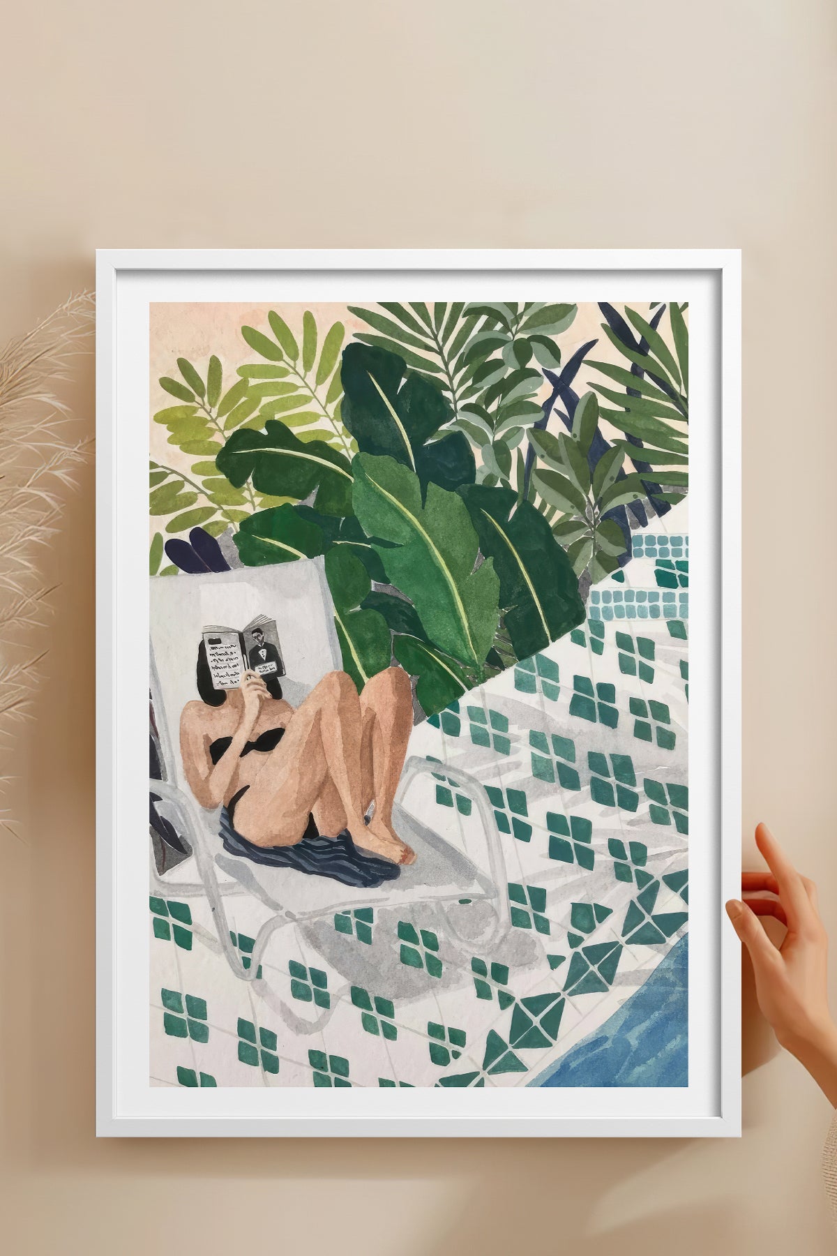HOMEPACK Ahşap Çerçeveli Tablo Çerçeveli Poster Sanatsal Modern Duvar Dekoru TK-996