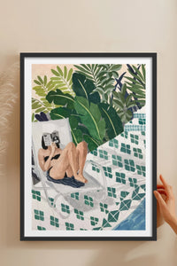HOMEPACK Ahşap Çerçeveli Tablo Çerçeveli Poster Sanatsal Modern Duvar Dekoru TK-996