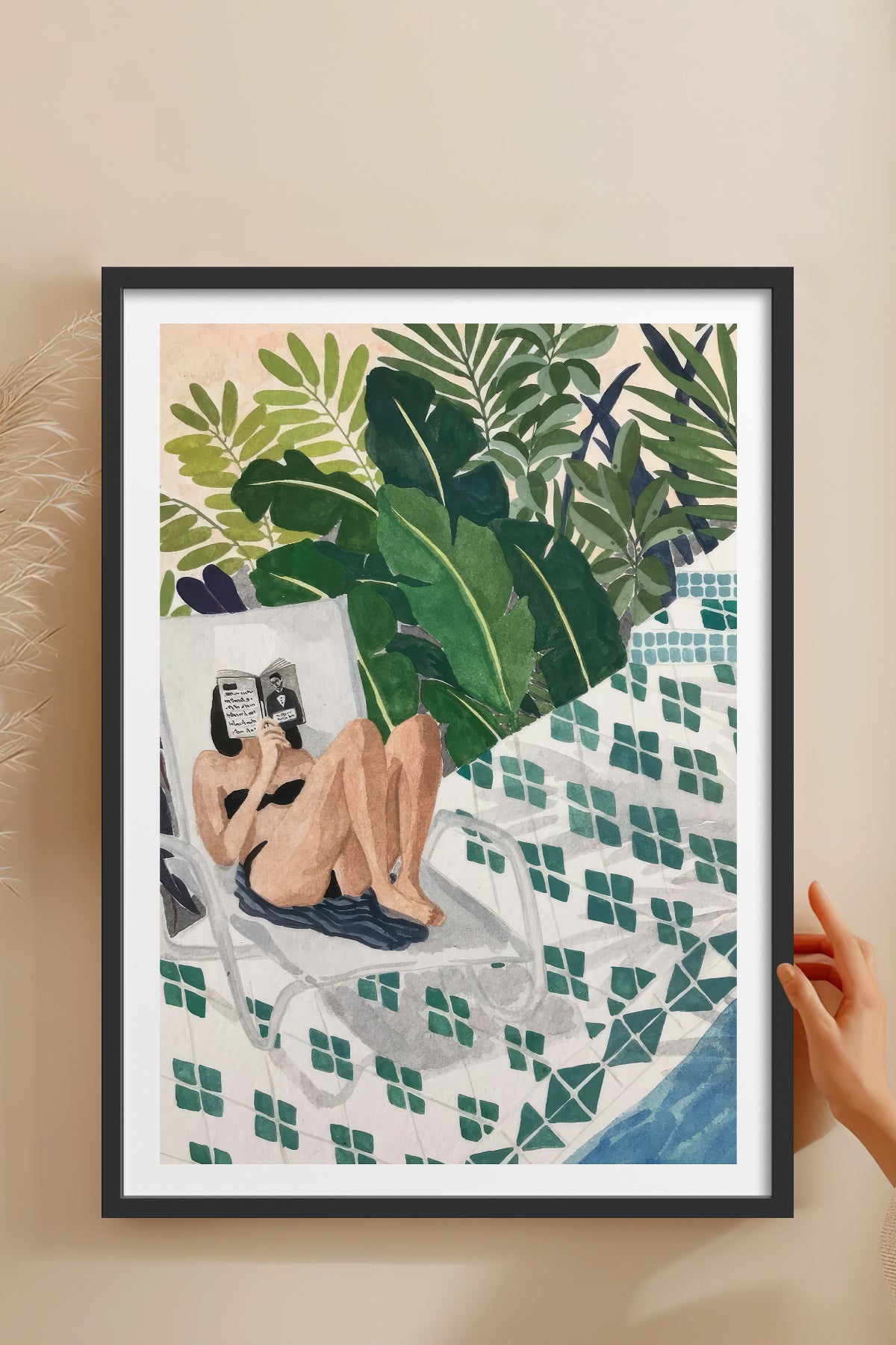 HOMEPACK Ahşap Çerçeveli Tablo Çerçeveli Poster Sanatsal Modern Duvar Dekoru TK-996