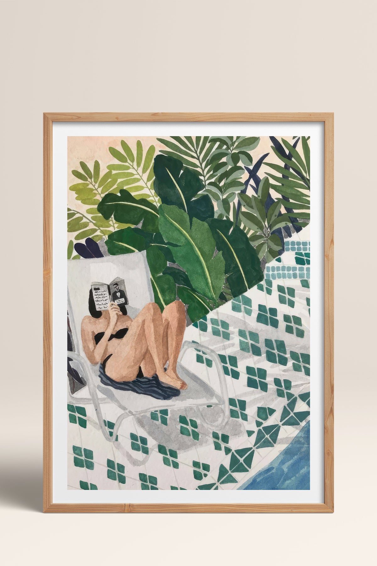 HOMEPACK Ahşap Çerçeveli Tablo Çerçeveli Poster Sanatsal Modern Duvar Dekoru TK-996