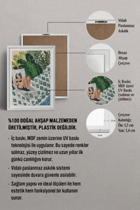 HOMEPACK Ahşap Çerçeveli Tablo Çerçeveli Poster Sanatsal Modern Duvar Dekoru TK-996