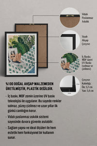 HOMEPACK Ahşap Çerçeveli Tablo Çerçeveli Poster Sanatsal Modern Duvar Dekoru TK-996