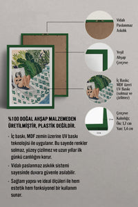 HOMEPACK Ahşap Çerçeveli Tablo Çerçeveli Poster Sanatsal Modern Duvar Dekoru TK-996