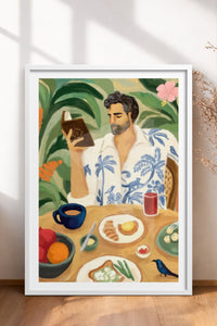 HOMEPACK Ahşap Çerçeveli Tablo Çerçeveli Poster Sanatsal Modern Duvar Dekoru TK-997