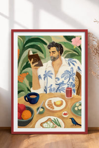 HOMEPACK Ahşap Çerçeveli Tablo Çerçeveli Poster Sanatsal Modern Duvar Dekoru TK-997