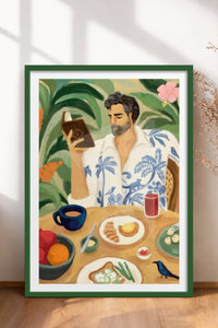 HOMEPACK Ahşap Çerçeveli Tablo Çerçeveli Poster Sanatsal Modern Duvar Dekoru TK-997