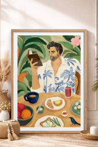 HOMEPACK Ahşap Çerçeveli Tablo Çerçeveli Poster Sanatsal Modern Duvar Dekoru TK-997