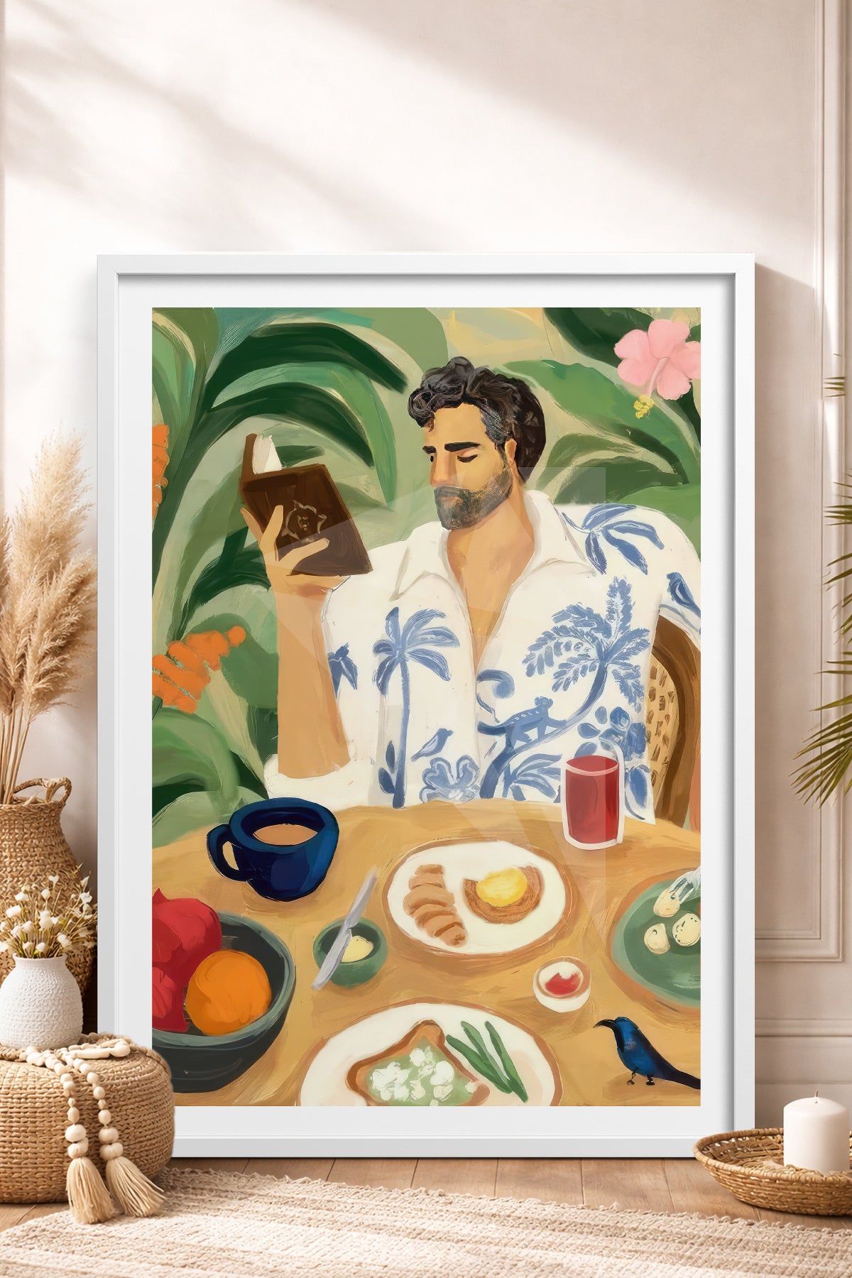 HOMEPACK Ahşap Çerçeveli Tablo Çerçeveli Poster Sanatsal Modern Duvar Dekoru TK-997