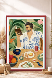 HOMEPACK Ahşap Çerçeveli Tablo Çerçeveli Poster Sanatsal Modern Duvar Dekoru TK-997