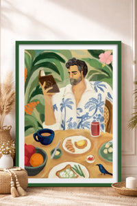 HOMEPACK Ahşap Çerçeveli Tablo Çerçeveli Poster Sanatsal Modern Duvar Dekoru TK-997