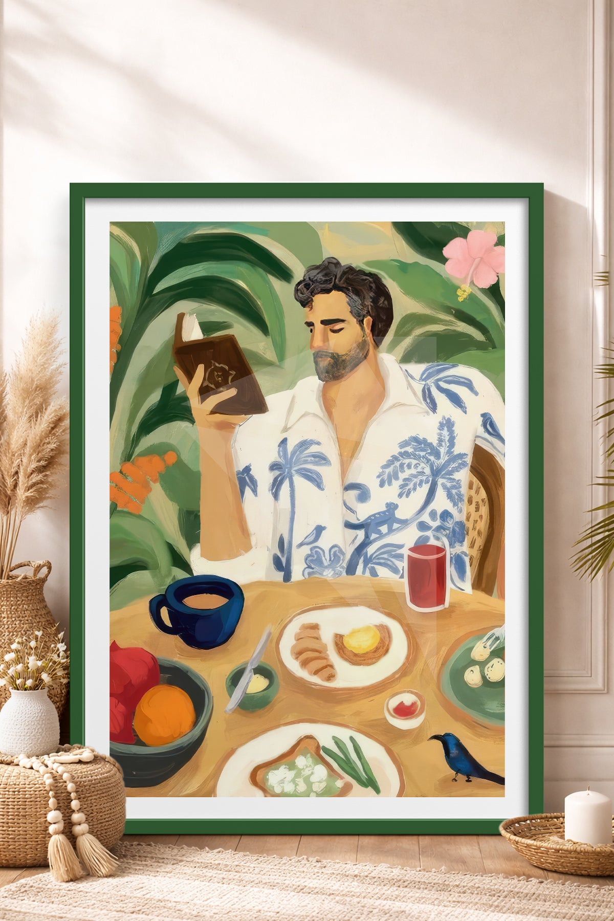 HOMEPACK Ahşap Çerçeveli Tablo Çerçeveli Poster Sanatsal Modern Duvar Dekoru TK-997
