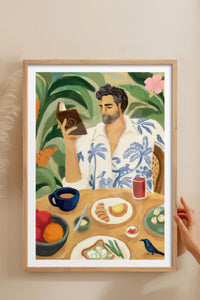 HOMEPACK Ahşap Çerçeveli Tablo Çerçeveli Poster Sanatsal Modern Duvar Dekoru TK-997