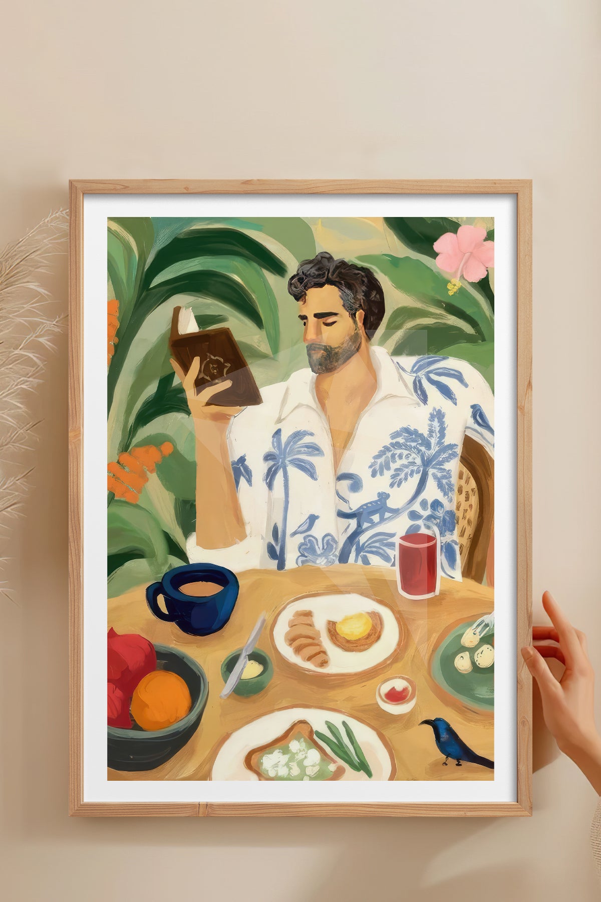 HOMEPACK Ahşap Çerçeveli Tablo Çerçeveli Poster Sanatsal Modern Duvar Dekoru TK-997