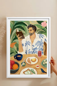 HOMEPACK Ahşap Çerçeveli Tablo Çerçeveli Poster Sanatsal Modern Duvar Dekoru TK-997
