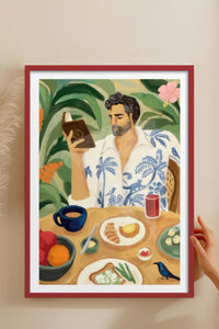 HOMEPACK Ahşap Çerçeveli Tablo Çerçeveli Poster Sanatsal Modern Duvar Dekoru TK-997
