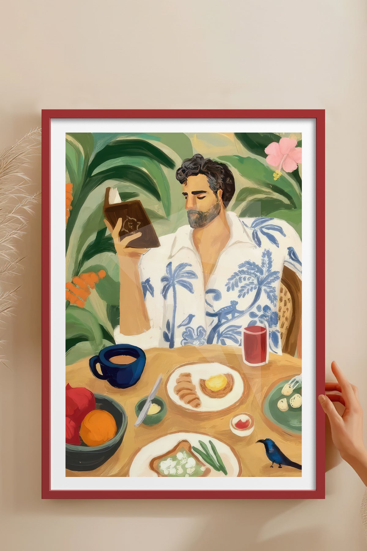 HOMEPACK Ahşap Çerçeveli Tablo Çerçeveli Poster Sanatsal Modern Duvar Dekoru TK-997
