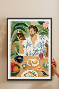HOMEPACK Ahşap Çerçeveli Tablo Çerçeveli Poster Sanatsal Modern Duvar Dekoru TK-997
