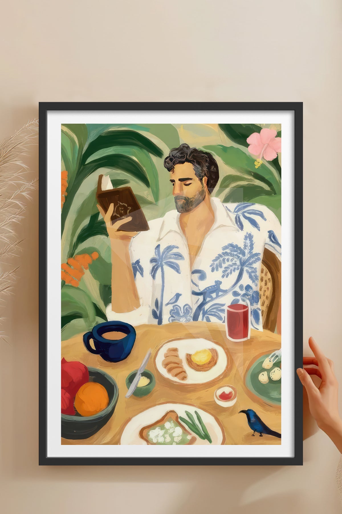 HOMEPACK Ahşap Çerçeveli Tablo Çerçeveli Poster Sanatsal Modern Duvar Dekoru TK-997