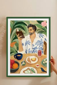 HOMEPACK Ahşap Çerçeveli Tablo Çerçeveli Poster Sanatsal Modern Duvar Dekoru TK-997