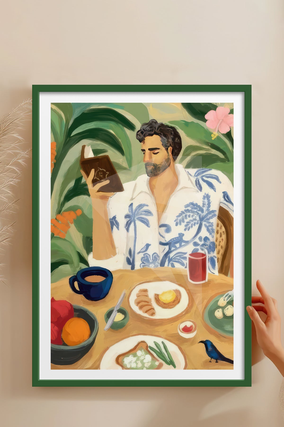 HOMEPACK Ahşap Çerçeveli Tablo Çerçeveli Poster Sanatsal Modern Duvar Dekoru TK-997