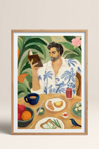 HOMEPACK Ahşap Çerçeveli Tablo Çerçeveli Poster Sanatsal Modern Duvar Dekoru TK-997