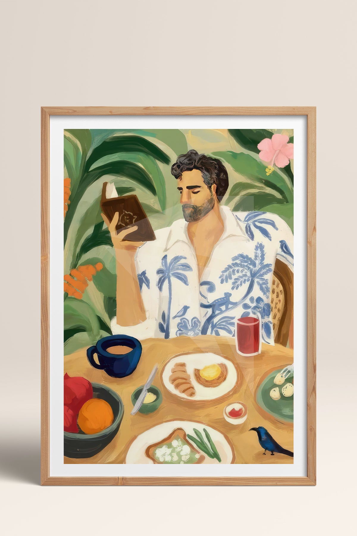 HOMEPACK Ahşap Çerçeveli Tablo Çerçeveli Poster Sanatsal Modern Duvar Dekoru TK-997