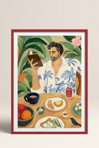 HOMEPACK Ahşap Çerçeveli Tablo Çerçeveli Poster Sanatsal Modern Duvar Dekoru TK-997
